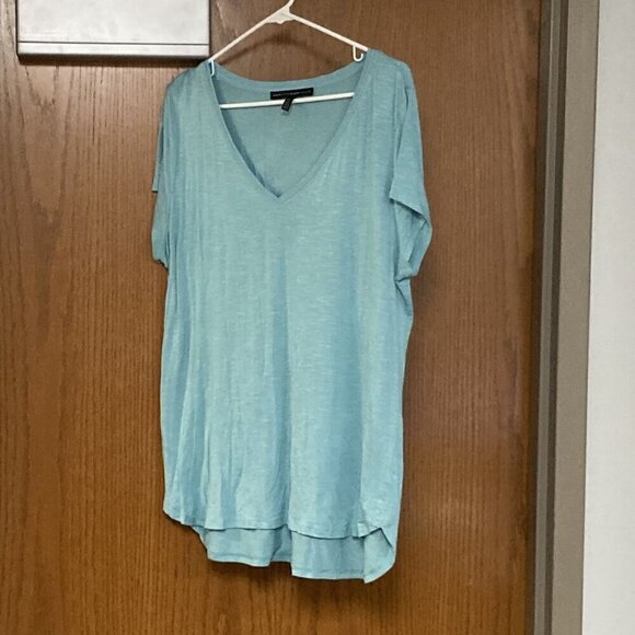 White House Black Market Tops - White House Black Market aqua tee sz XL